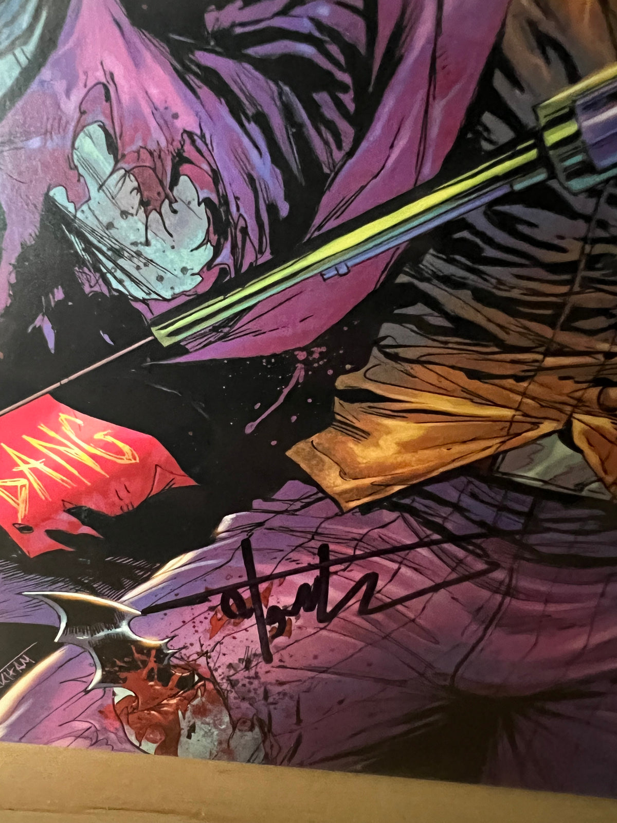 NYCC BATMAN #251 TRADE BATTLE DAMAGE SIGNED By Tyler Kirkham  W/COA