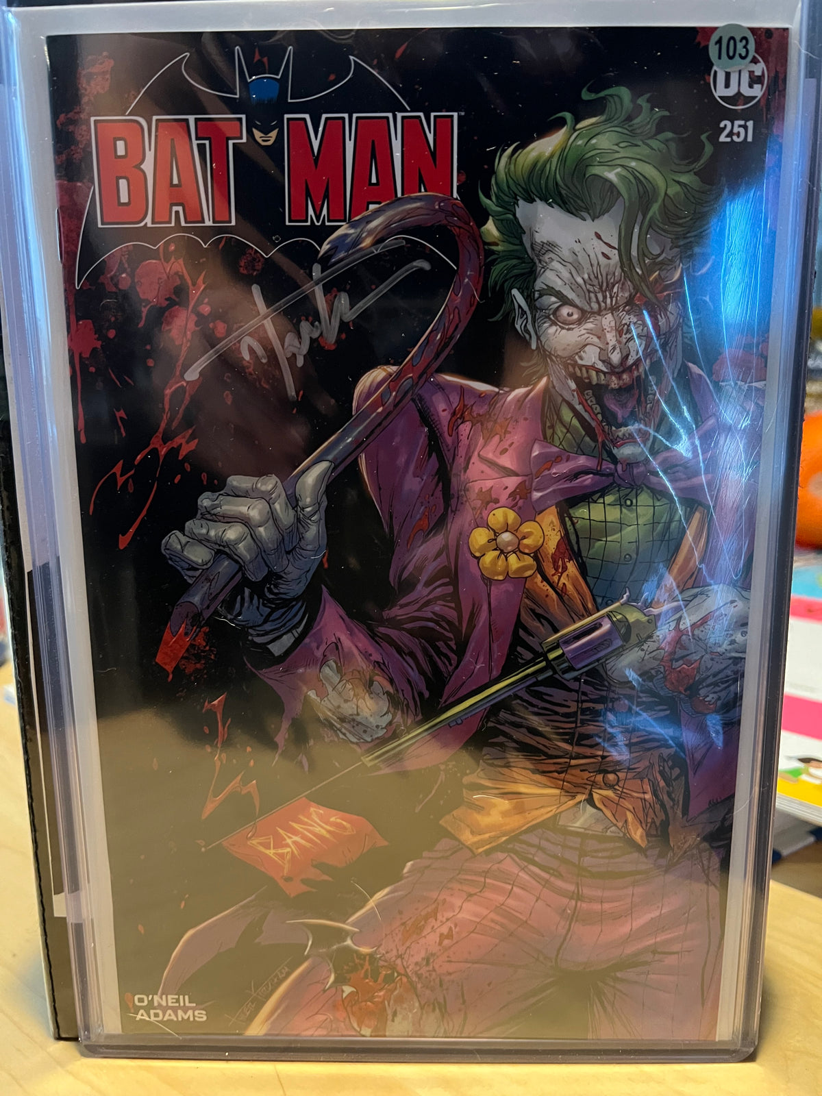 NYCC BATMAN #251 TRADE BATTLE DAMAGE SIGNED By Tyler Kirkham  W/COA
