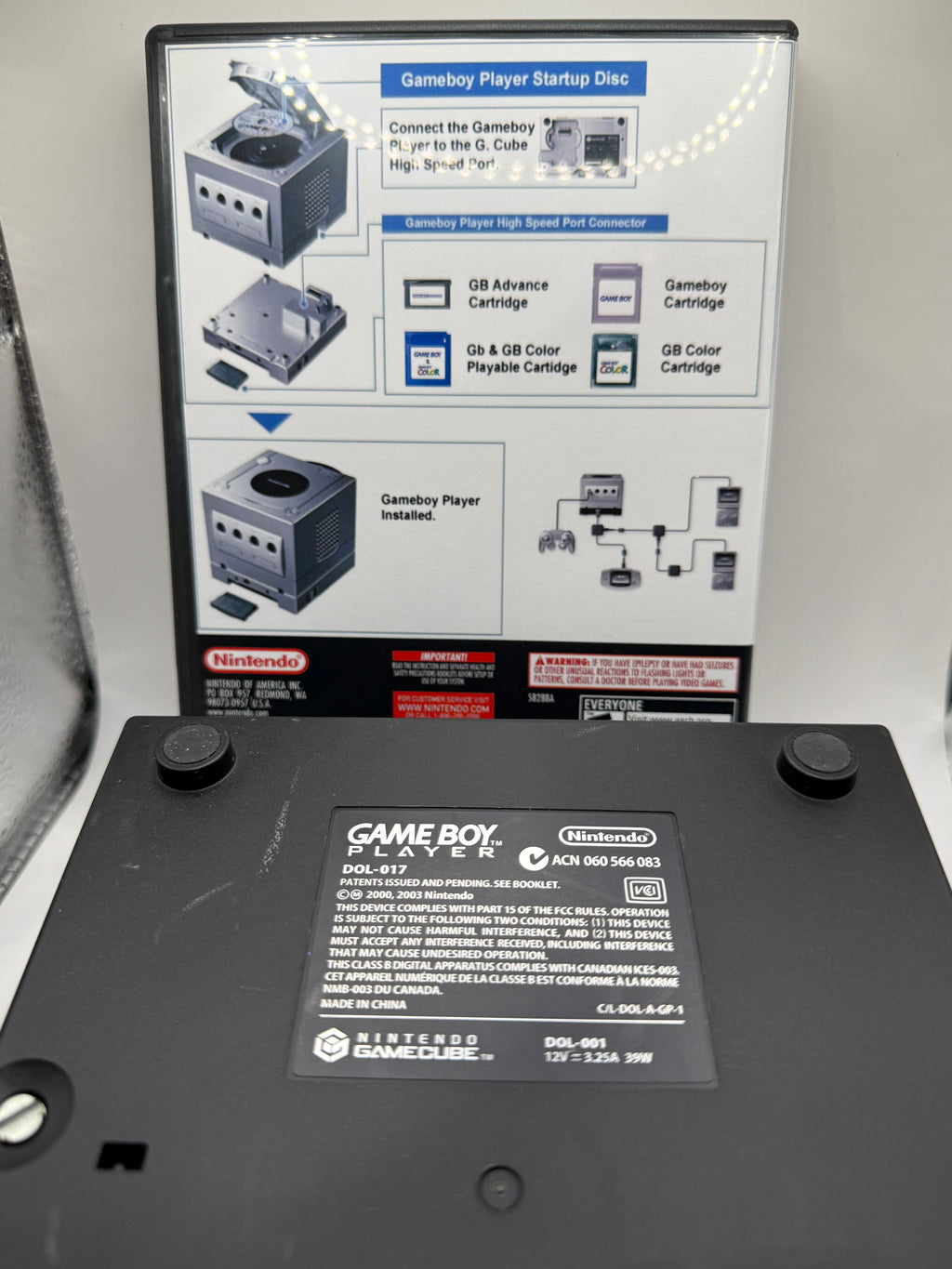 Nintendo GameCube Console with Gameboy Player and Boot Disc