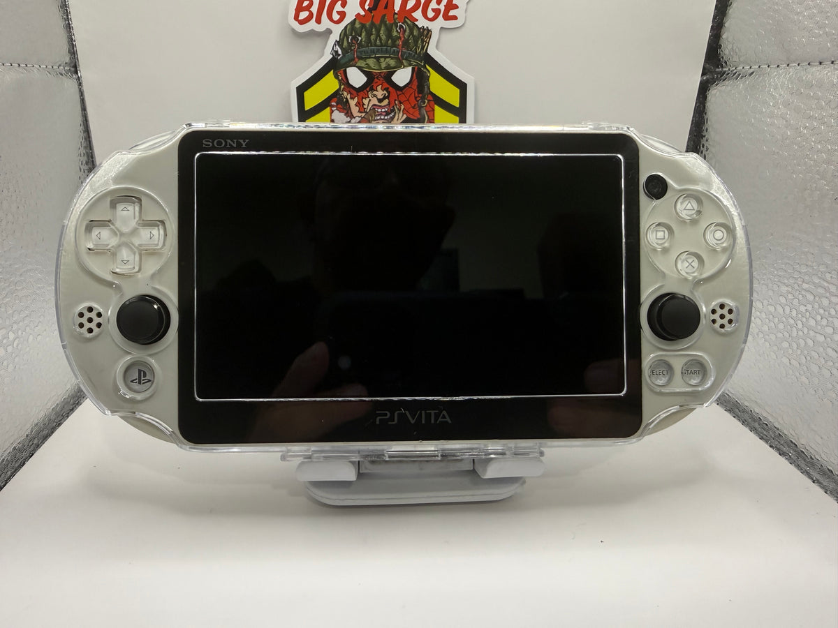 Alpine White Sony PS Vita PCH-2000 128GB micro sd card. Region Free Handheld Console