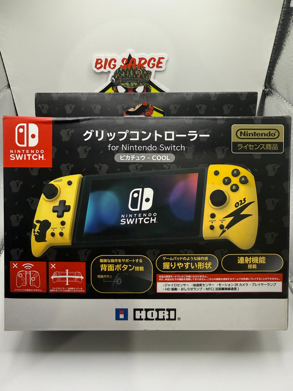 HORI Split Pad Pro, Pikachu Yellow, Nintendo Switch, and Complete in Box (CIB)