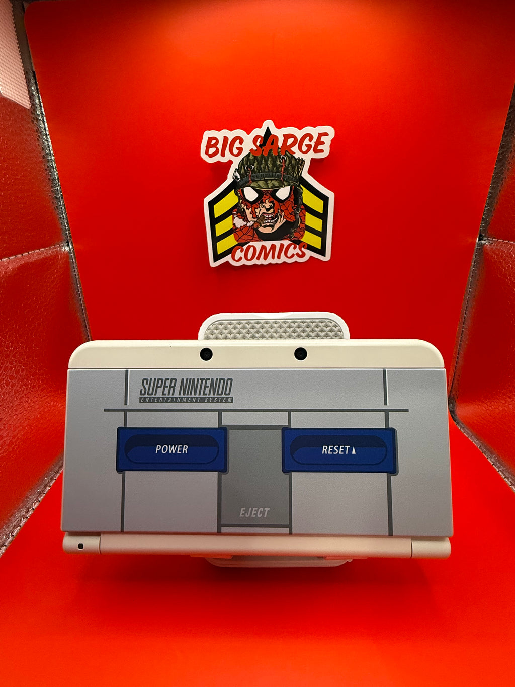 Nintendo New 3DS Super Nintendo Style – 128GB – Clean & Tested -w/ Charger.
