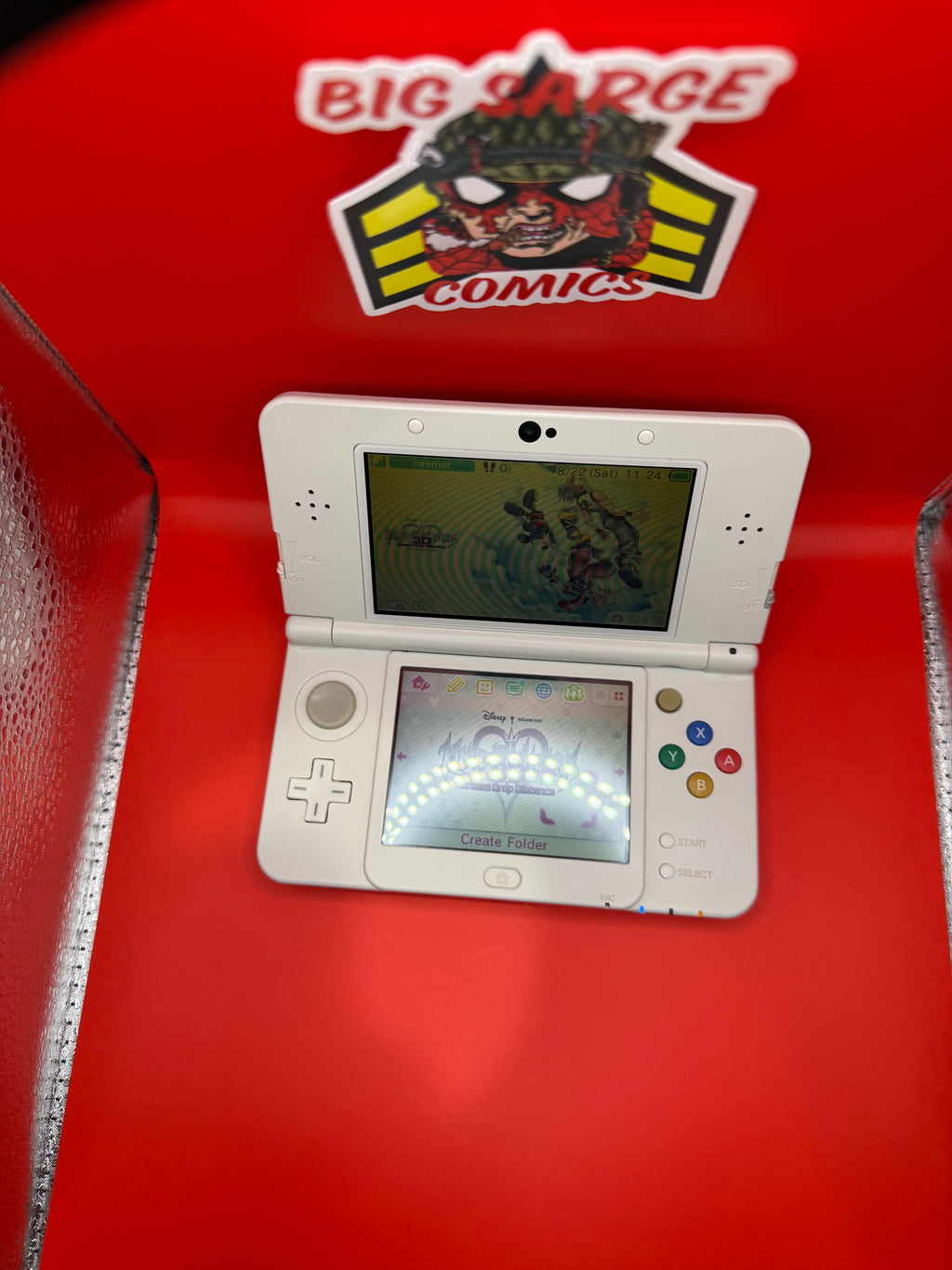 Nintendo New 3DS Super Nintendo Style – 128GB – Clean & Tested -w/ Charger.