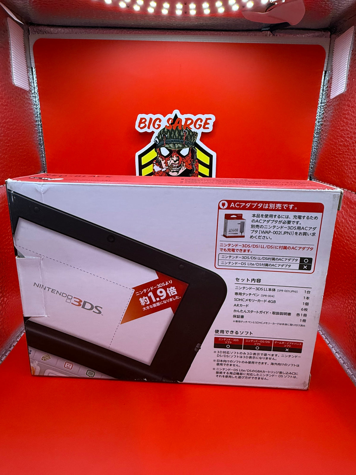 🎮 Nintendo 3DS LL RED Region-Free Console – 64GB SD Card – CIB – Manuals – Charger