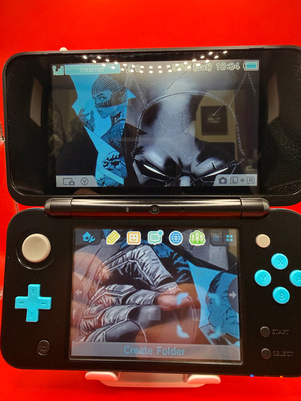 Nintendo New 2DS LL Black & Teal – Japanese Import – 128GB Micro SD Card