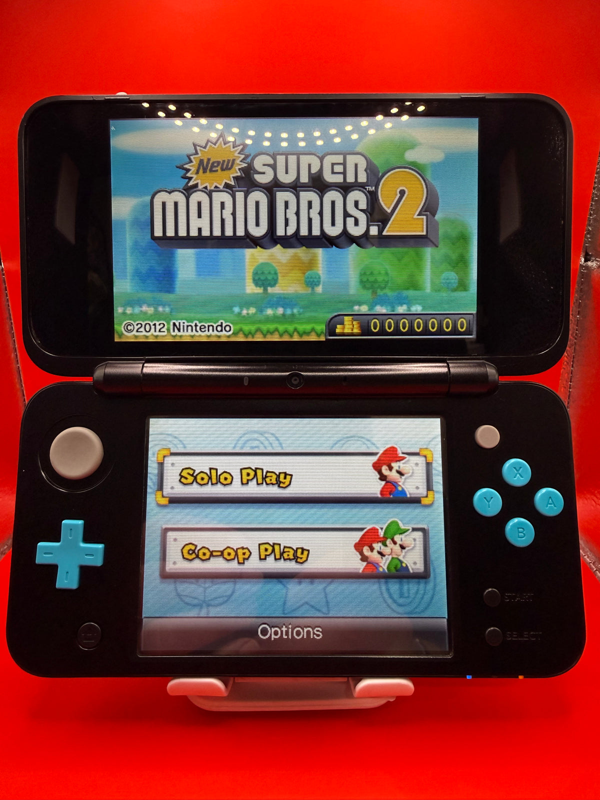 Nintendo New 2DS LL Black & Teal – Japanese Import – 128GB Micro SD Card