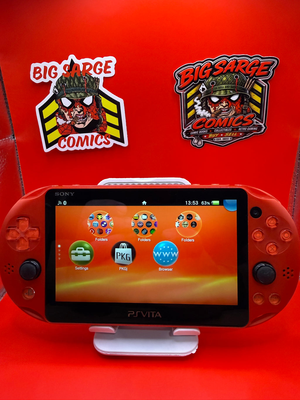 Used Red Sony PlayStation Vita 2000 – 128GB – Very Good Condition